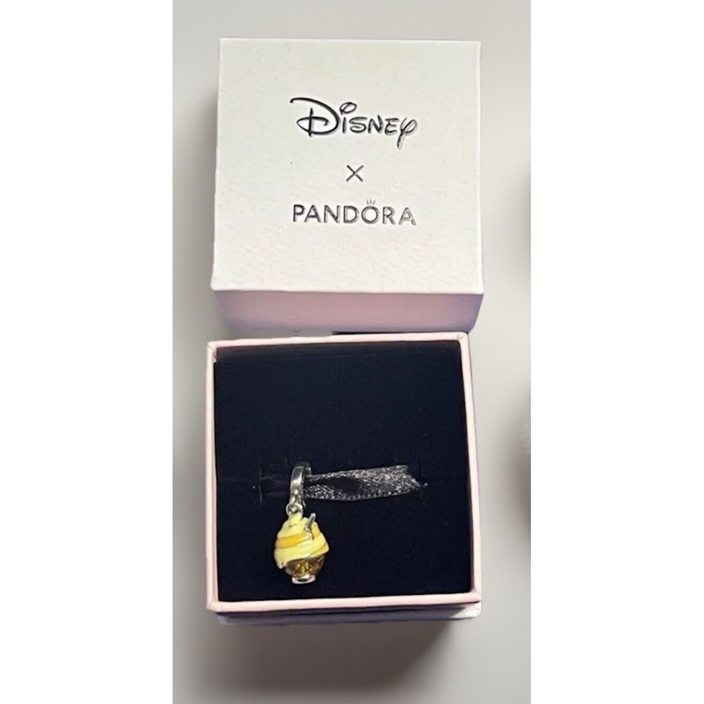 Disney Parks 2024 Pandora Dole Whip Swirl Dangle Charm Pineapple Authentic NEW